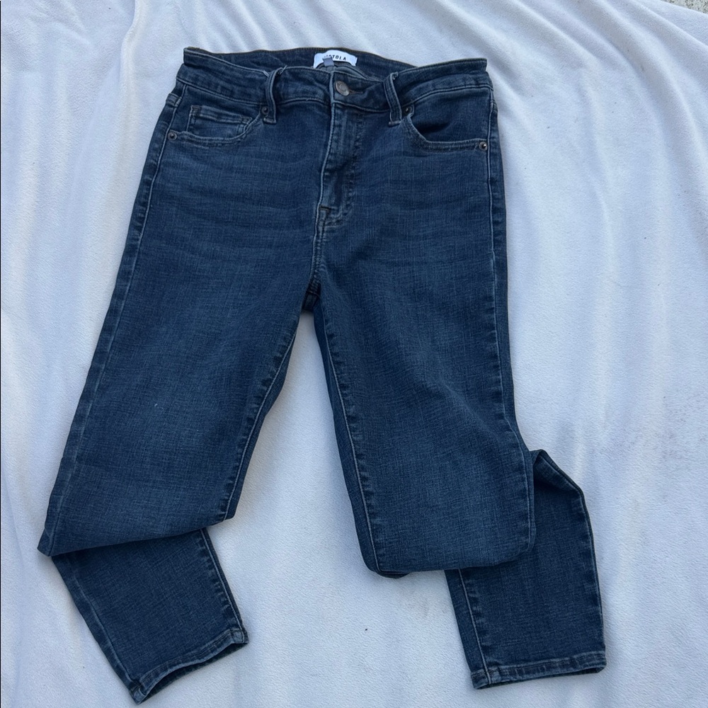 Pistola Women's Straight Leg Jeans in Dark Blue